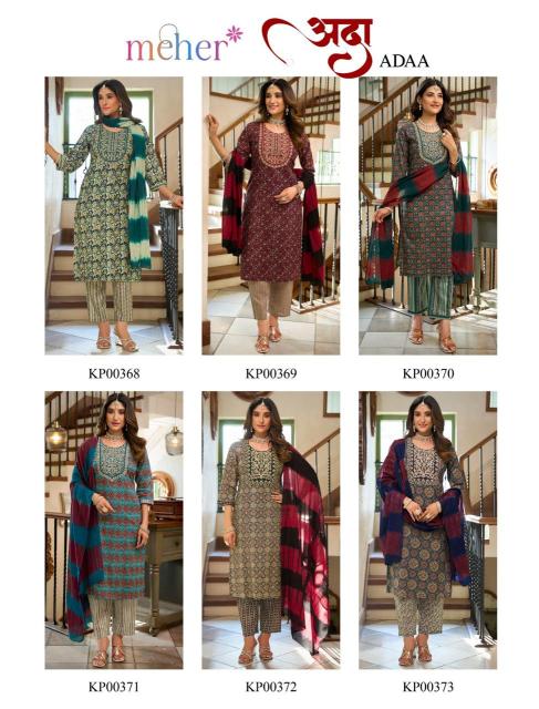 Meher adaa 3pcs designer kurtis wholesaler